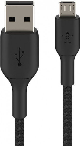 Belkin Micro-USB-Kabel ummantelt, 1m, schwarz